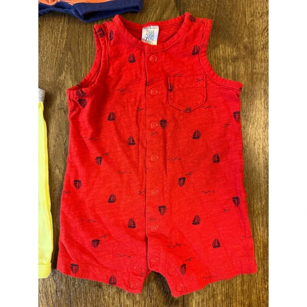 Carters Baby Boy 3 Months Summer Rompers 1 Piece Outfits Clothes Lot Bundle Boat
